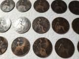 Lot vintage de 18 monede de 1 penny 1901, Europa