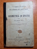 Manual geometria in spatiu pentru clasa a 4-a - din anul 1913 - editia 1, Clasa 4, Matematica