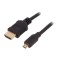 Cablu HDMI 1.4 micro HDMI mufa tata - HDMI mufa tata 1m negru QOLTEC