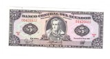 Bancnota Ecuador 5 sucres 22 noiembrie 1988, stare foarte buna