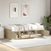 Pat de zi vidaXL stejar sonoma 90x200 cm cu 2 sertare depozitare