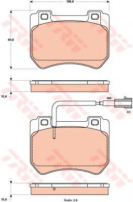 Set placute frana,frana disc ALFA ROMEO 159 (939) (2005 - 2011) TRW GDB1904 foto