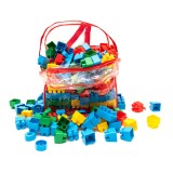 Jucarie Creativa pentru Copii , Rucsac , Cuburi de Constructie, din Plastic, Set 200 de Piese, Multicolor, Oem