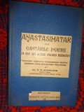 Anastasimatar sau cantarile invierii pe cele opt glasuri ( melodii ) bisericesti - P.V.Stupcanu / carte veche , religie , an 1926