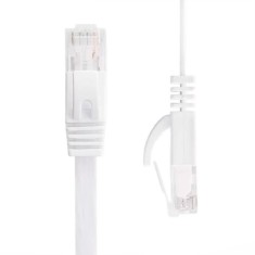 Cablu retea cat6 Plat DeTech, 5M, UTP, albastru, mufat 2 x rj45 cat.6