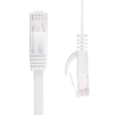Cablu retea cat6 Plat DeTech, 5M, UTP, albastru, mufat 2 x rj45 cat.6 foto