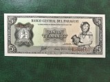 PARAGUAY 5 GUARANIES 1952 (1963) UNC
