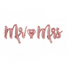 Set baloane folie Mr Mrs, Rose gold foto