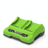 Incarcator dual pentru acumulatori 24V 2A Greenworks |G24X2UC2|