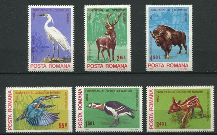 C1793 - Romania 1980 - Fauna 6v.neuzat,perfecta stare