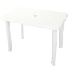 Gossi masa de gradina, alb, 101 x 68 x 72 cm, plastic