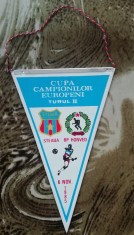 D9 - Fanion - fotbal - Steaua Bucuresti - BP Honved - CCE - 6 noiembrie 1985