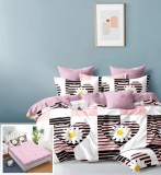 Lenjerie Pat Dwarf Sf242, Bumbac, 6 Piese, Fara Elastic, Imprimeu, Roz