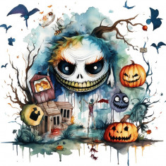 Sticker decorativ, Halloween, Multicolor, 61 cm, 1334STK-7