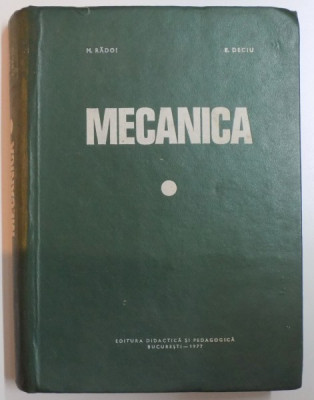 MECANICA de M. RADOI, E. DECIU 1977 foto