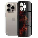 Cumpara ieftin Husa pentru iPhone 15 Pro Max, Techsuit Glaze Series, Red Nebula