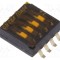 Comutator DIP-SWITCH 4 secțiuni OFF-ON 0,025A/24VDC C&amp;K