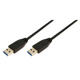 Cumpara ieftin CABLU USB LOGILINK USB 3.0 (T) la USB 3.0 (T) 2m black CU0039