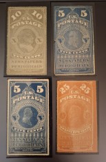 Statele Unite ale Americii SUA - timbre de ziar - foarte rar