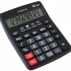 Calculator de Birou MRG MCT9018 , 12 digits, Auto Replay, LCD, Negru C880