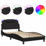 Cumpara ieftin Cadru de pat, Viana, cu LED fara saltea, negru, 100x200 cm