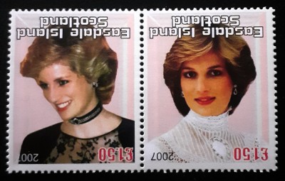 Easdale Island printesa Diana , 2v. Mnh foto