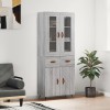 VidaXL Dulap &icirc;nalt, gri sonoma, 69,5x34x180 cm, lemn compozit