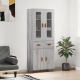 vidaXL Dulap &icirc;nalt, gri sonoma, 69,5x34x180 cm, lemn compozit