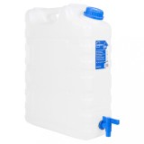 VidaXL Recipient de apă cu robinet, transparent, 20 L, plastic