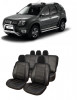 Set huse scaune compatibile Dacia Duster 2010-2017 Piele Perforata (Compatibile cu sistem AIRBAG)