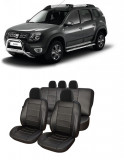 Cumpara ieftin Set huse scaune compatibile Dacia Duster 2010-2017 Piele Perforata (Compatibile cu sistem AIRBAG)