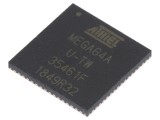 Microcontroler AVR VQFN64 2.7-5.5VDC 8 &Icirc;ntreruperi 1 Comparator
