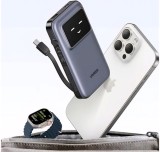 Cumpara ieftin Acumulator extern, UGREEN PB511, capacitate 10.000mAh, putere incarcare wireless 30W, incarcare bidirectionala, cablu tip USB-C incorporat, Gri