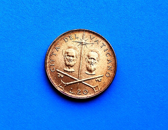 20 Lire 1967 Vatican-UNC-in realitate arata bine!