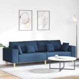 VidaXL Sofa din material textil cu pernă albastru 208 cm țesătură 3335150