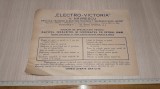 FLYER , FOAIE PENTRU RECLAMA A UNUI MAGAZIN .ELECTRO VICTORIA DIN BUCURESTI , ANII 40
