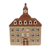 Cumpara ieftin Candela Casuta ceramica bej maro 20x10x26 cm