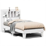 Cumpara ieftin Cadru pat fara saltea, alb, 90x190 cm, lemn masiv de pin