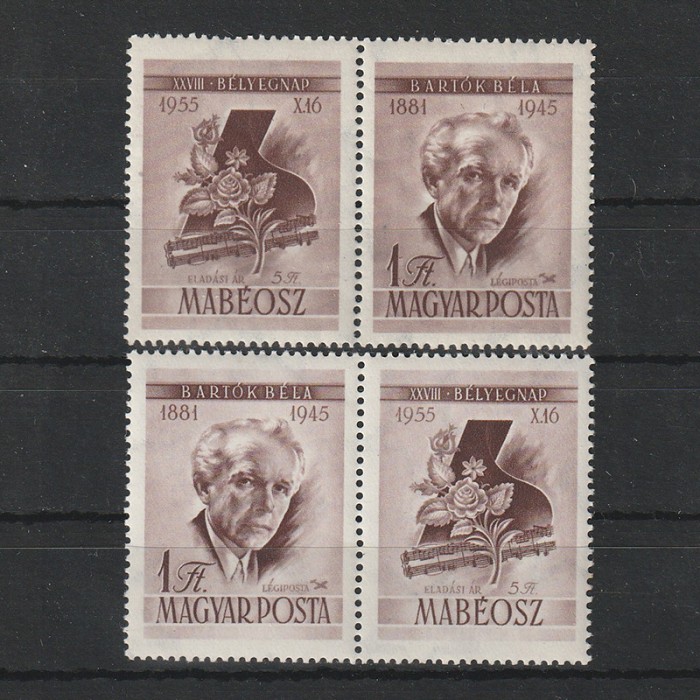 Belyegnap (Ziua Marcii Postale) 28. LP1512-1512a 1955