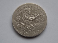 1 DINAR 1990 TUNISIA-FAO foto