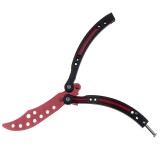 Cumpara ieftin Briceag Antrenament IdeallStore Red Inferno, 24cm, Teaca, Otel Inoxidabil, Balisong Fluture, Rosu/Negru, Camping