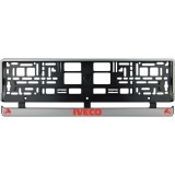 Set 2 bucati, suport numar inmatriculare argintiu Iveco III, Autohelix MSA
