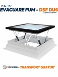 Fereastra de evacuare a fumului pentru acoperis terasa cu 4 motoare , Fakro, Model DSF DU6,