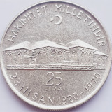 766 Turcia 25 Lira 1970 National Assembly km 897 argint, Asia