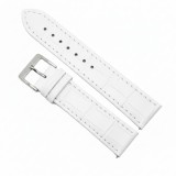 Cumpara ieftin Curea Ceas &bdquo;Pure White&rdquo; 7A1-W &ndash; Piele Natural? cu Cus?tur? Asortat? (12mm - 22mm)