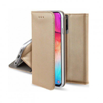 Husa Telefon Flip Book Samsung Galaxy S20+ g985 Fashion Gold foto