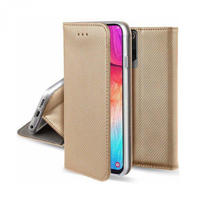 Husa Telefon Flip Book Samsung Galaxy S20+ g985 Fashion Gold
