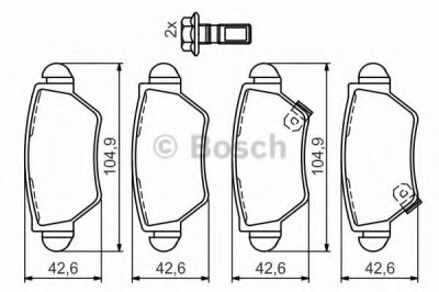 Set placute frana,frana disc OPEL ASTRA G Cabriolet (F67) (2001 - 2005) BOSCH 0 986 494 014 foto