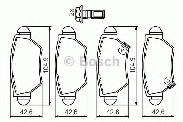 Set placute frana,frana disc OPEL ASTRA G Cabriolet (F67) (2001 - 2005) BOSCH 0 986 494 014