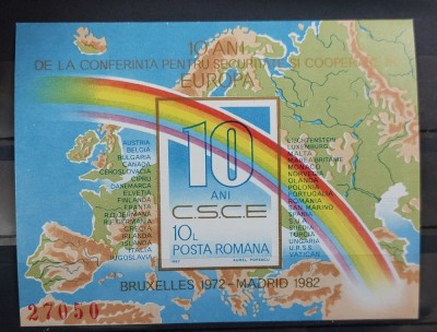 Romania 1982 - Colita C.S.C.E. MNH foto